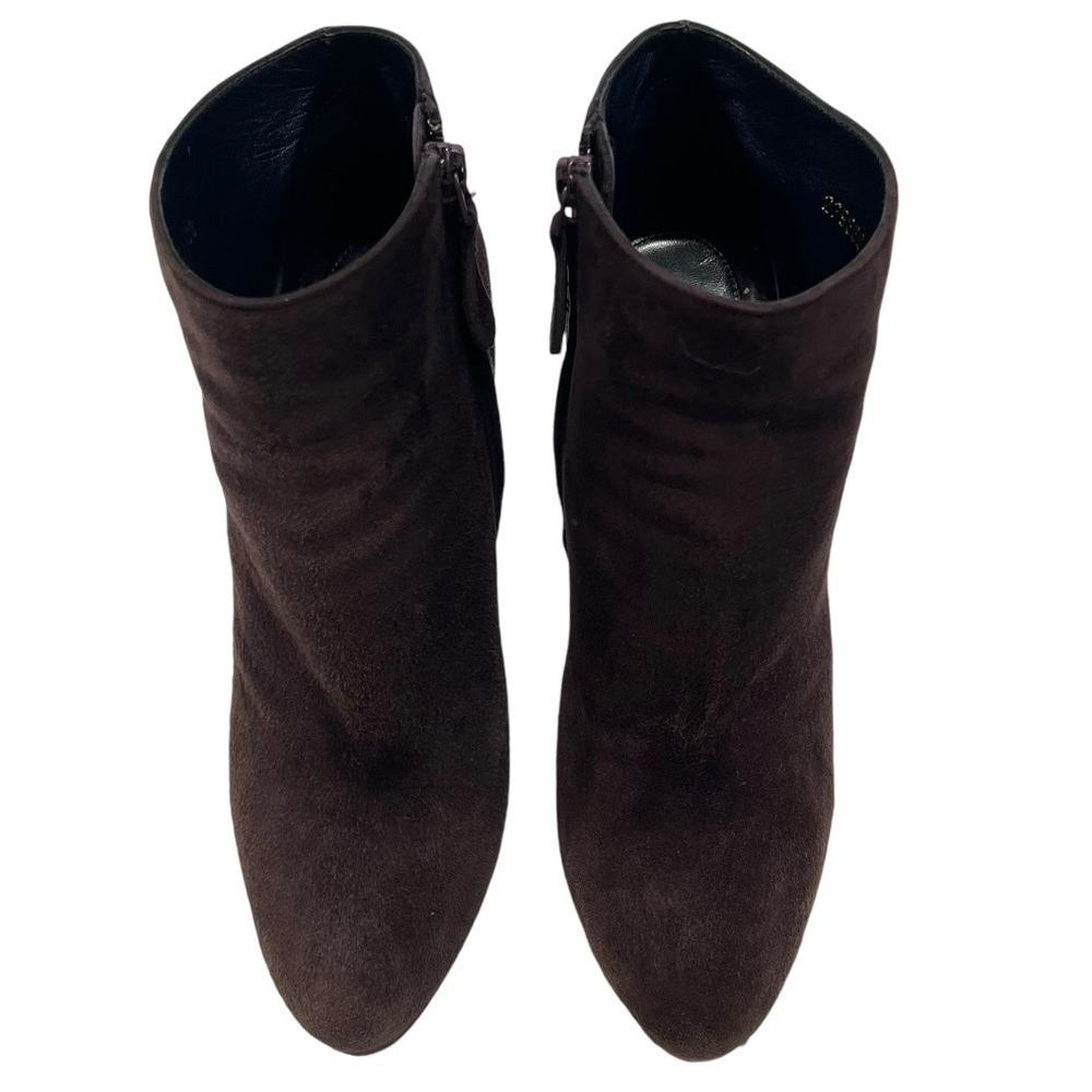 Alexander McQueen Deep Purple Suede High Heel Platform Ankle Booties Women 38 - Picture 4 of 16